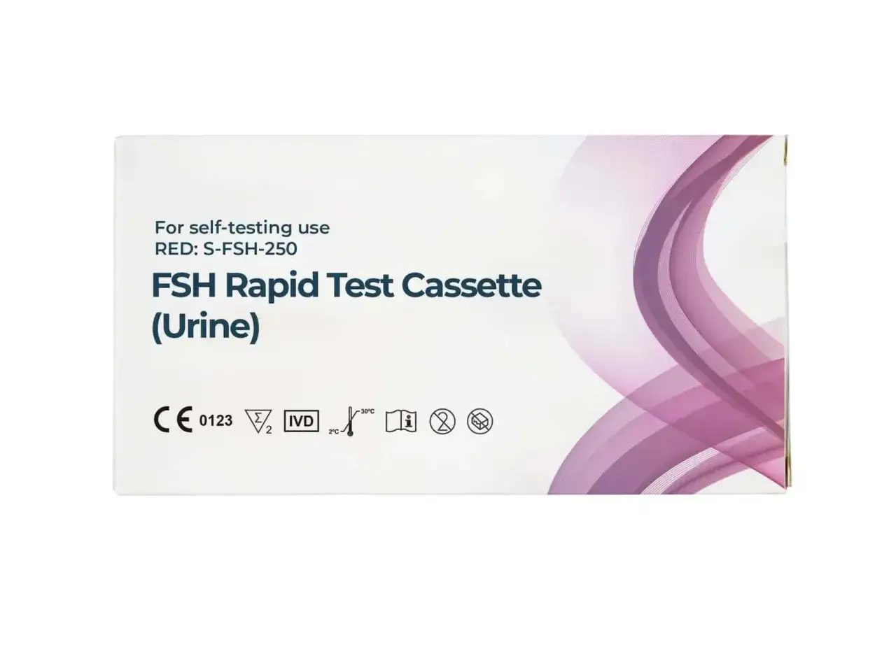 FSH-Schnelltest-Kassette für den Urin. Ein Hilfsmittel für den Wechseljahre Test zu Hause.